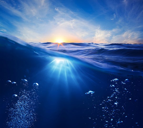 Солнце из под воды