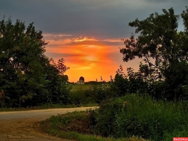 Закат деревня Козельск