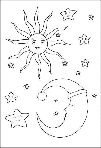 Раскраска Мандала космос