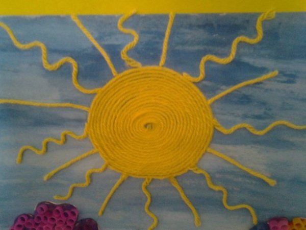 Аппликация из ниток