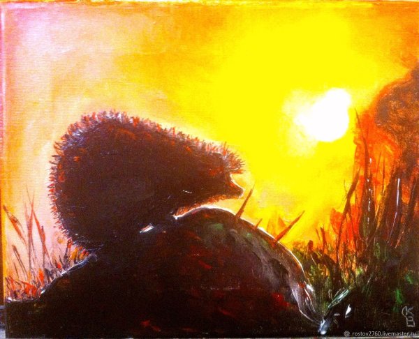 Ёжик на закате