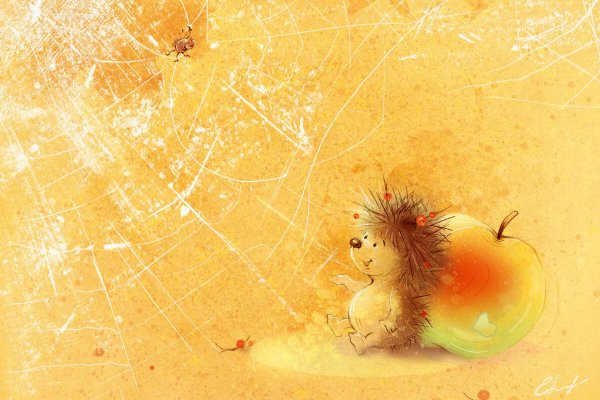 Счастливый еж с шариками