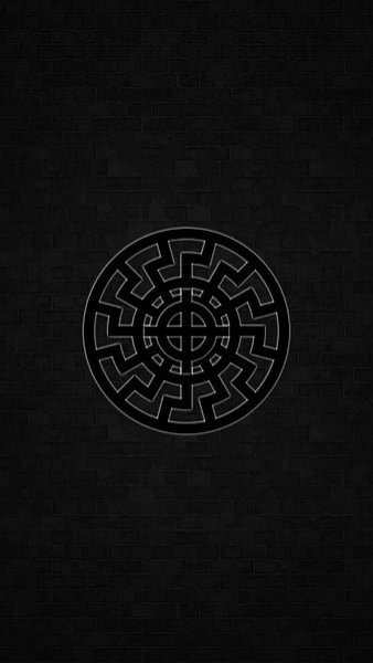 Славянские символы на темном фоне