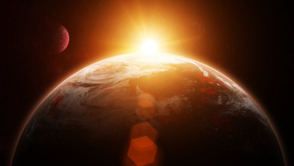 Восход солнца в космосе