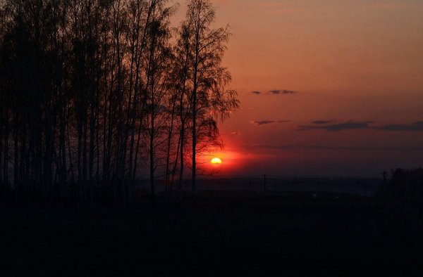 Летний закат в деревне