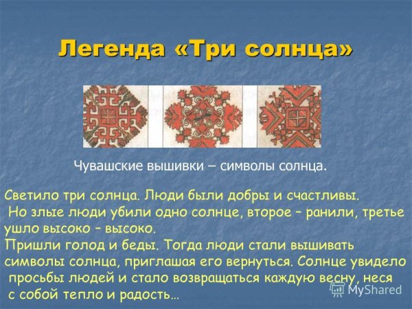 Миф о происхождении солнца