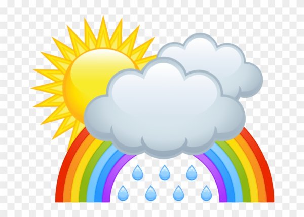 Радуга туча и солнце