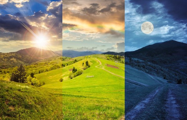 Положение солнца в Разное время суток