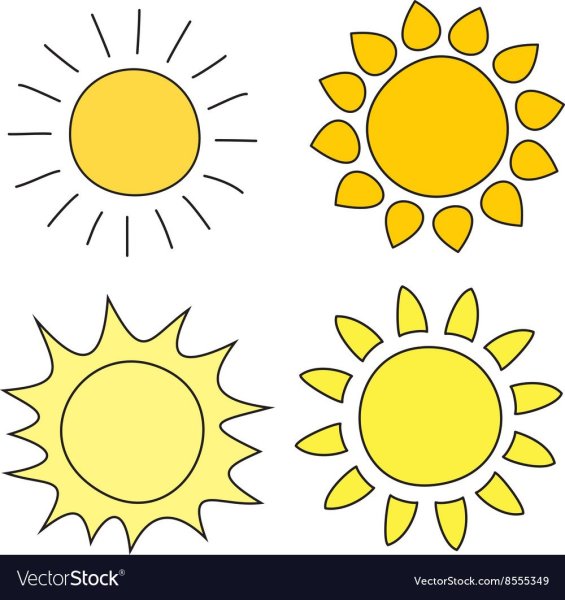 Солнце раскраска желтая