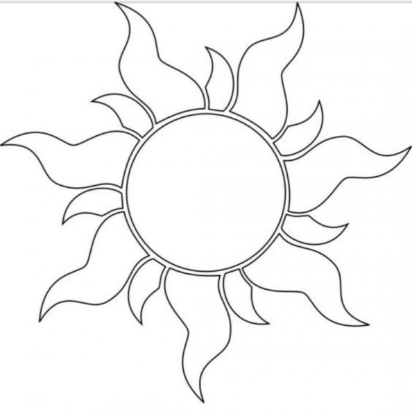 Солнце трафарет