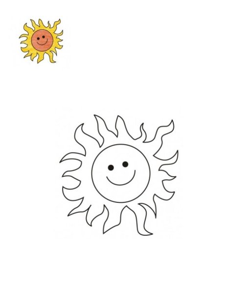 Солнышко карандашом