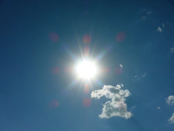 Солнце светит в небе