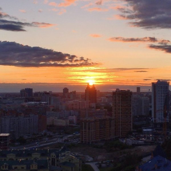 Рассвет в Новосибирске
