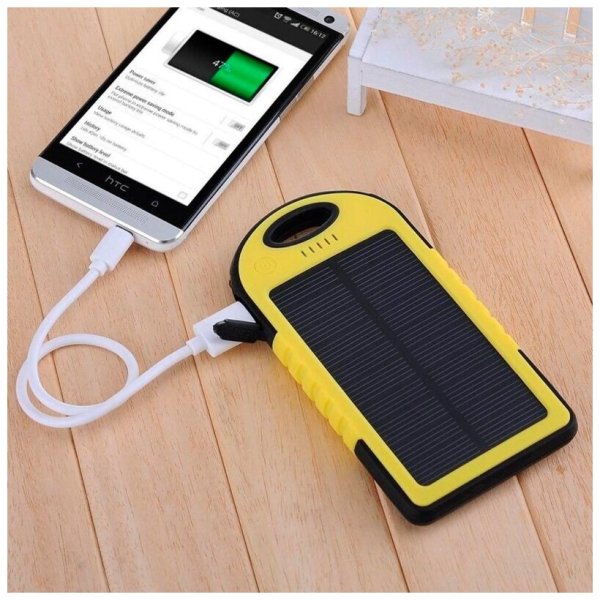 Аккумулятор внешний Power Bank Solar на 5000 Mah желтый