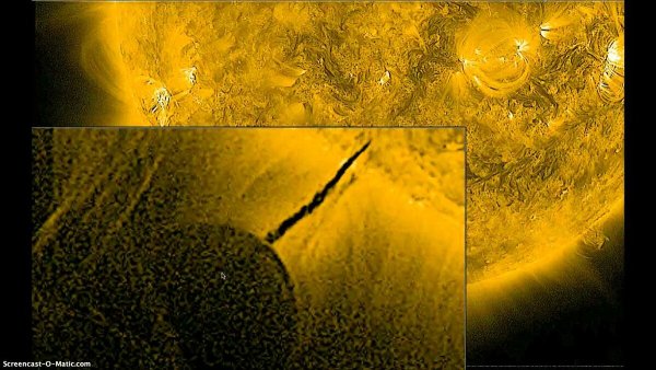 НЛО возле солнца снимки НАСА