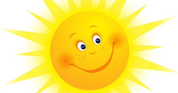 Рисунок солнца с улыбкой