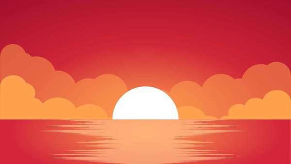 Оранжевый фон солнце