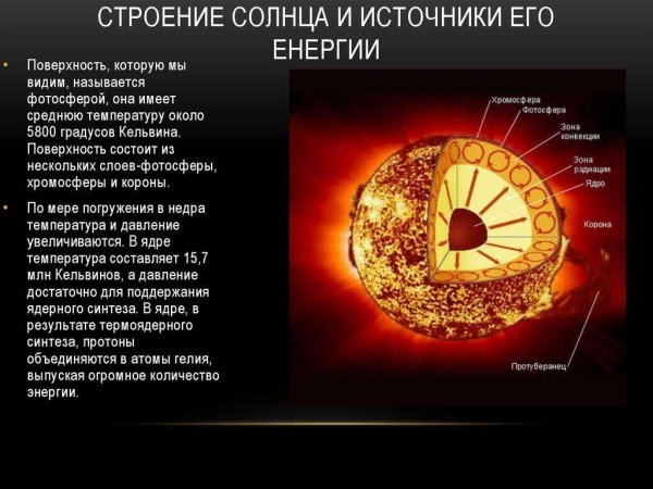 Полное строение солнца