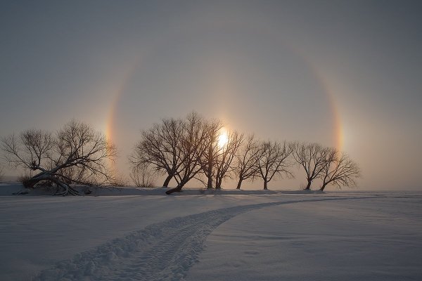 Зимняя Радуга гало