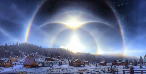 Гало Радуга вокруг солнца