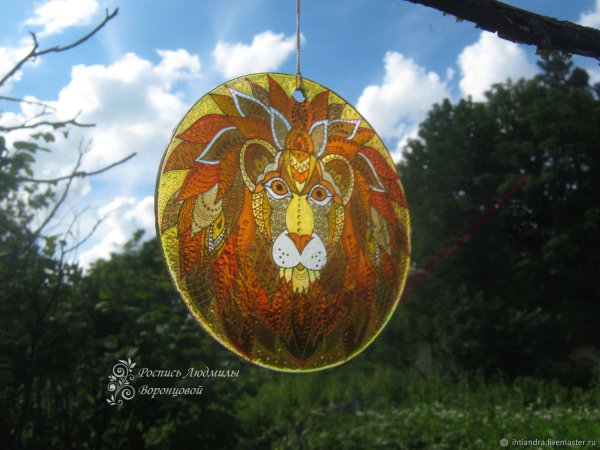 Ловец солнца витражная роспись