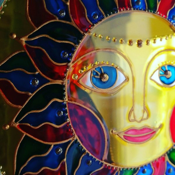 Ловец солнца витражная роспись