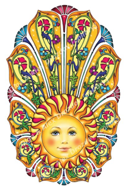 Сказочное изображение солнца