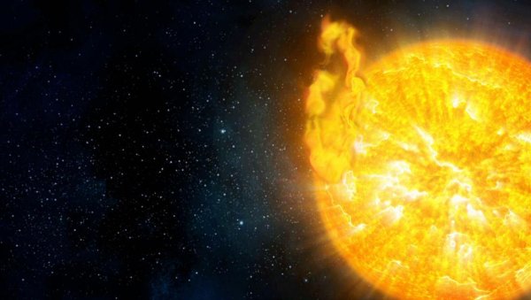 Солнце в космосе для детей