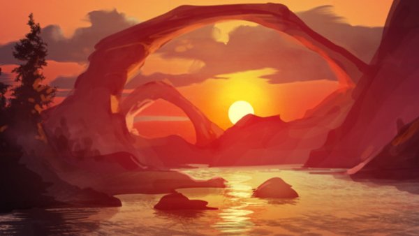 Пейзаж закат