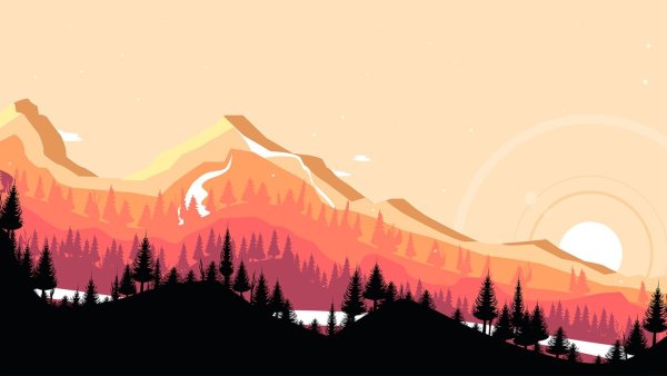 Рисунки детей горный пейзаж