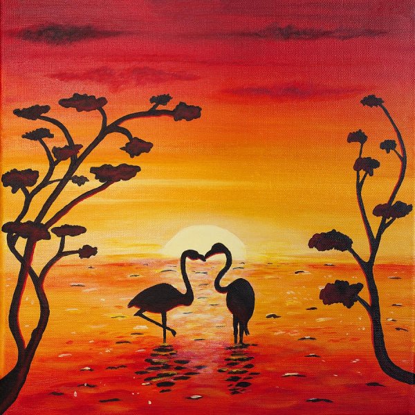 Закат рисунок