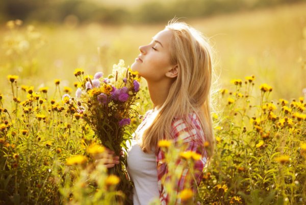 Силуэт на фоне солнца