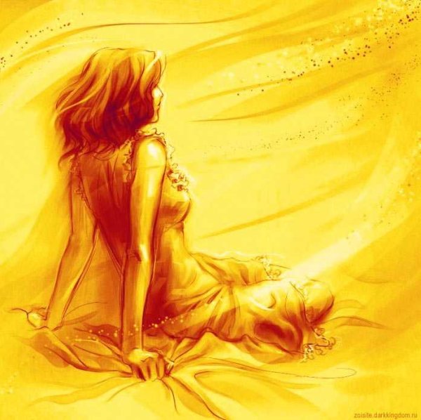 Девушка в солнечных лучах