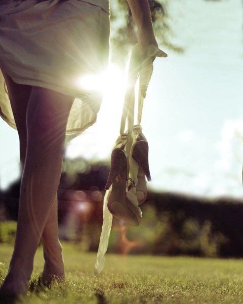 Девушка ноги осень