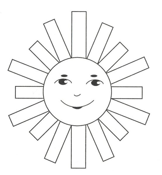 Солнце раскраска