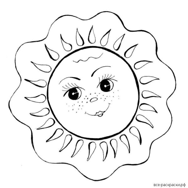 Солнце контур