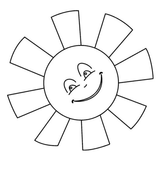 Солнце трафарет для детей