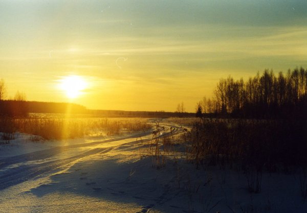 Морозное солнечное утро