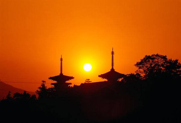 Пейзаж Японии для срисовки