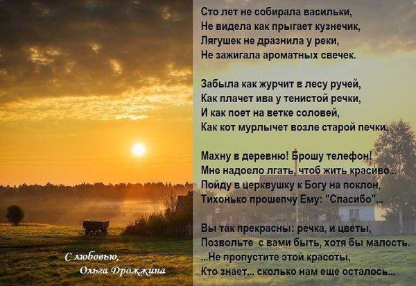 Стихи про деревню