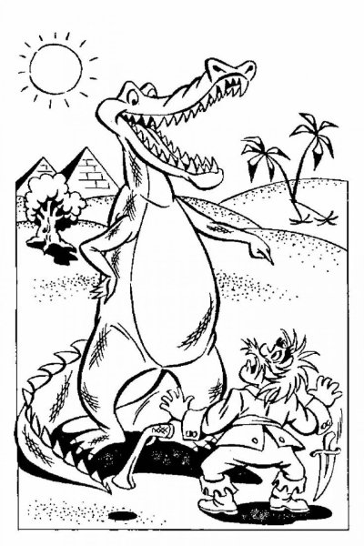 Крокодил корней Чуковский раскрашивания