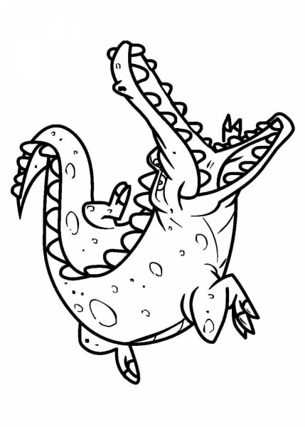 Раскраска крокодил Чуковский