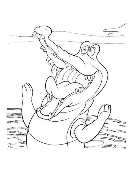 Крокодил Чуковский раскраска для детей