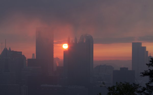 Туманный рассвет на озере