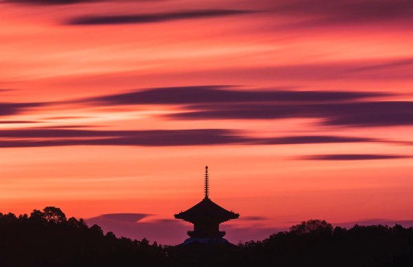 Знаменитый закат в Японии