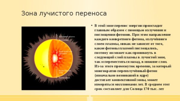 Ядро зона лучистого переноса конвективная зона