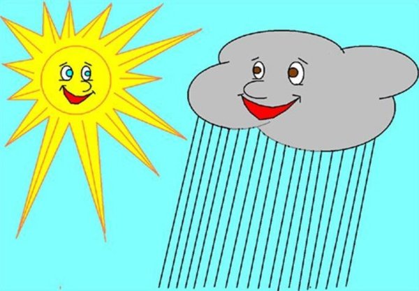Солнышко и тучка