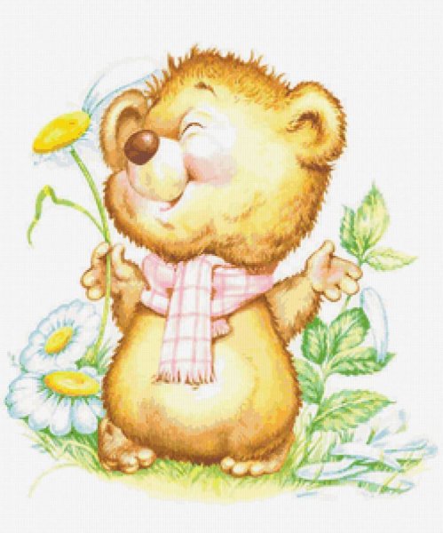 Медвежонок радуется