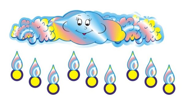 Небо с дождем для детей