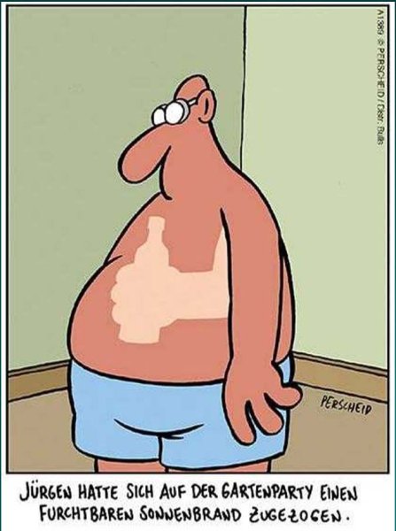 Загар карикатура